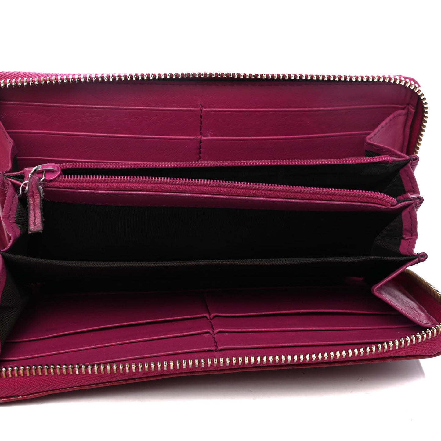 Patent Soho Zip Around Wallet Bright Bougainvillea