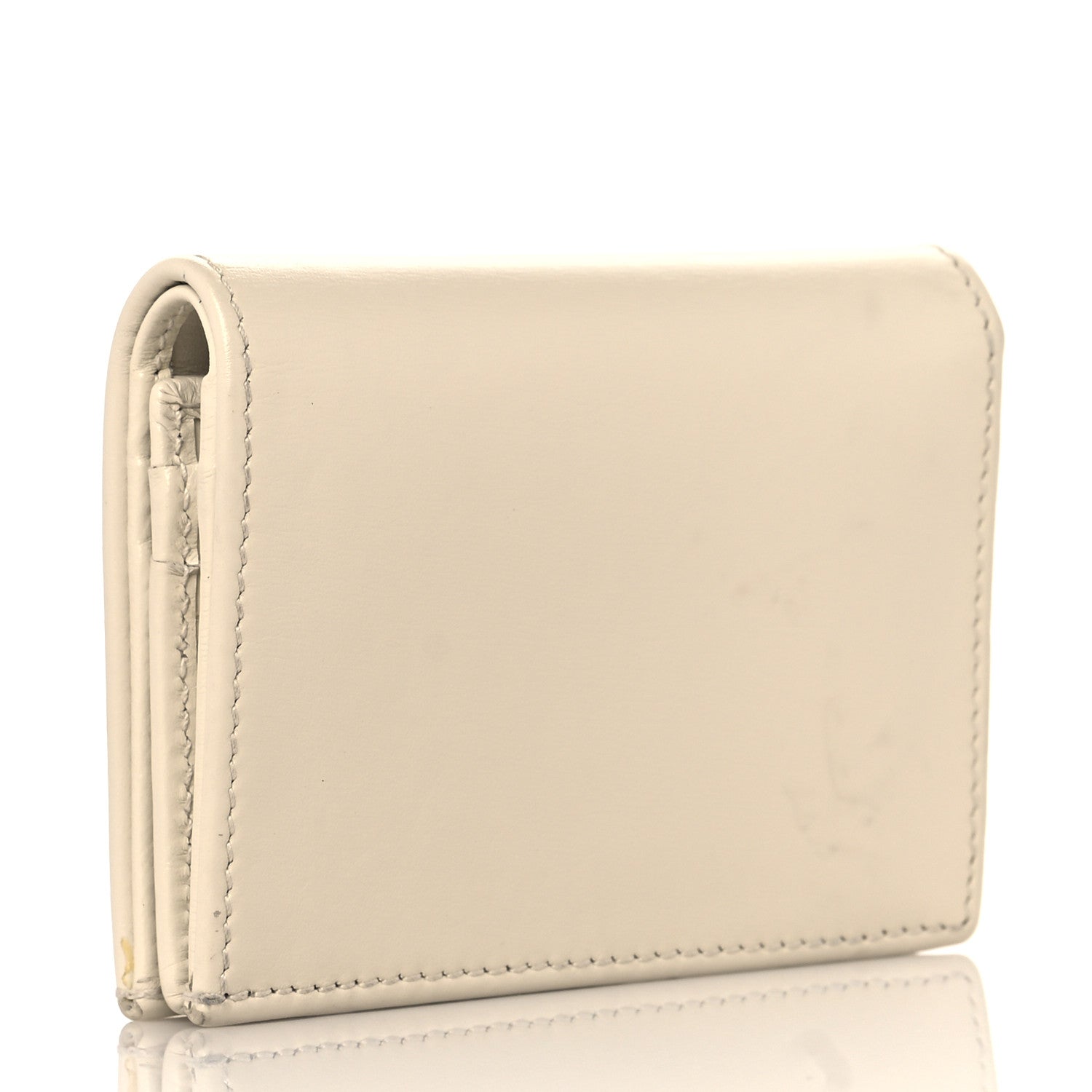 Gucci Boarded Plutone Calfskin Horsebit 1955 Card Case Wallet Mystic White 3 of 9