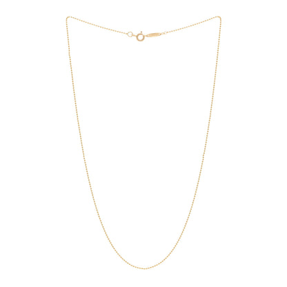 Tiffany 18K Yellow Gold Beaded Chain Necklace 16" 3 of 4