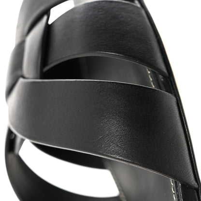 Saint Laurent Calfskin Tribute 05 Slide Sandals 36.5 Black 10 of 11