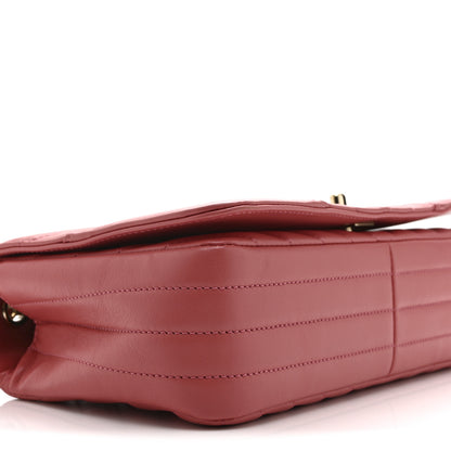 Chanel Calfskin Chevron Quilted Small Statement Flap Pink 9 of 10