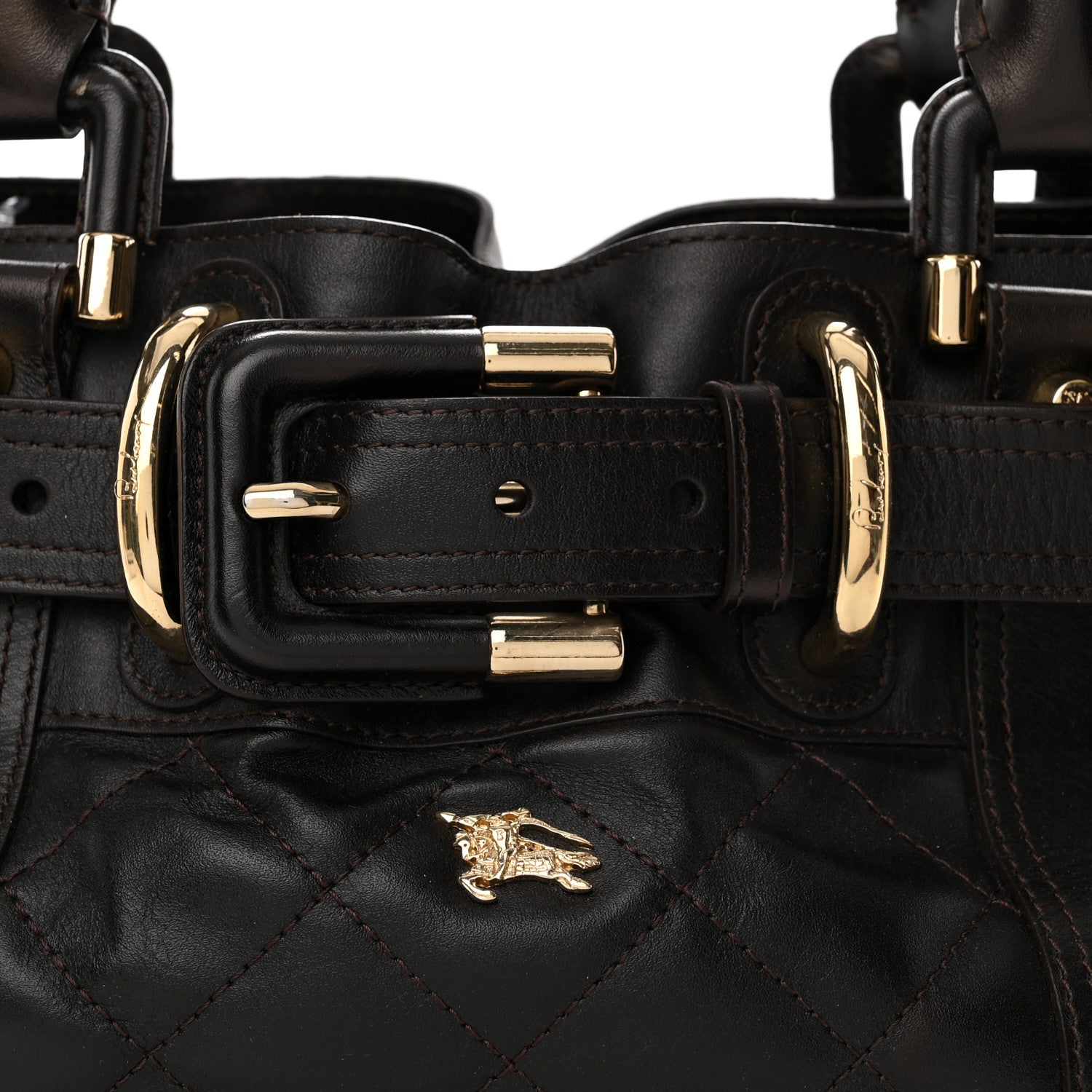 Burberry Calfskin Quilted Baby Beaton Dark Brown 8 of 10
