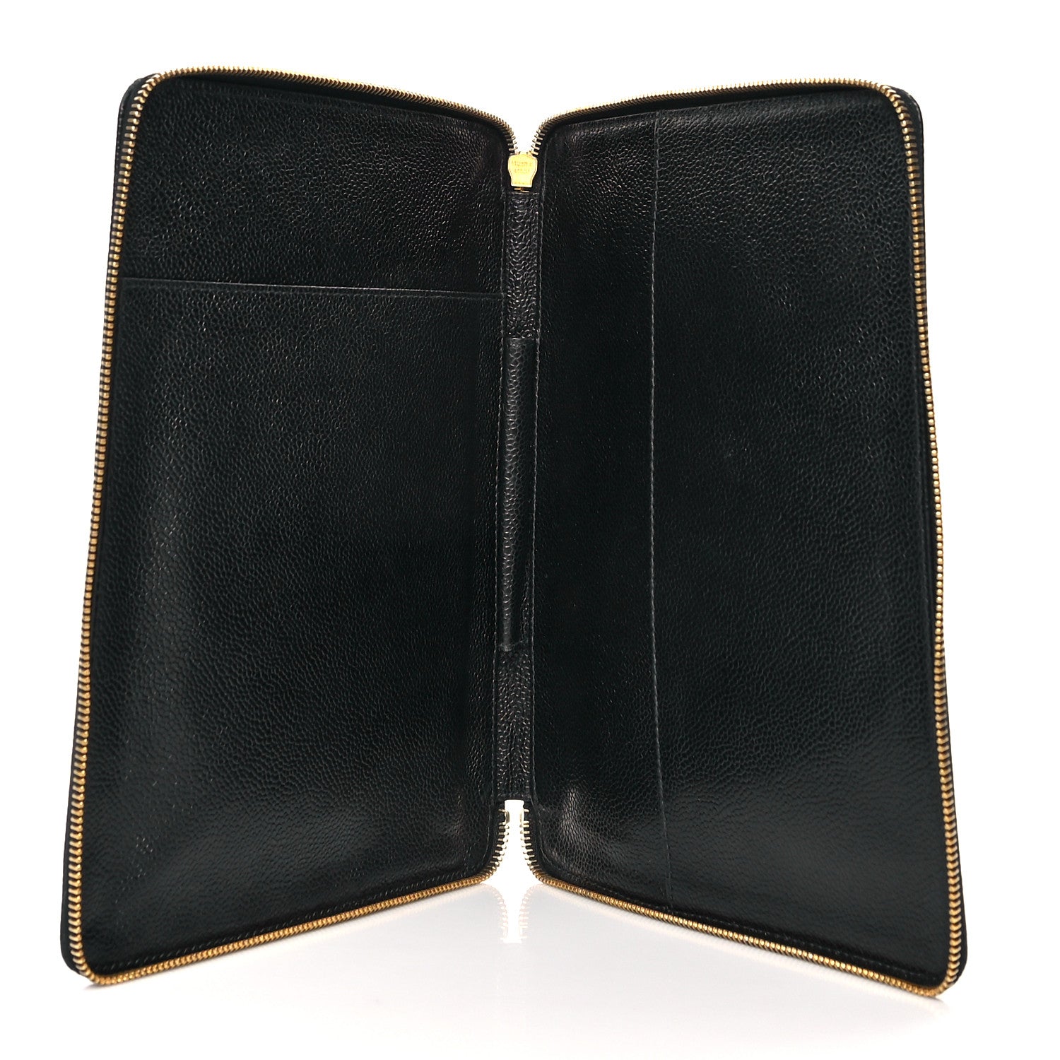 Chanel Caviar CC Zip Around Notebook Agenda Cover Black 5 of 12