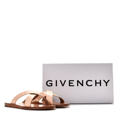 Givenchy Calfskin Logo Strap Sandals 37 Brown 11 of 11
