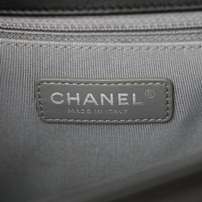 Chanel Calfskin Chevron Quilted New Medium Boy Flap Black 6 of 12