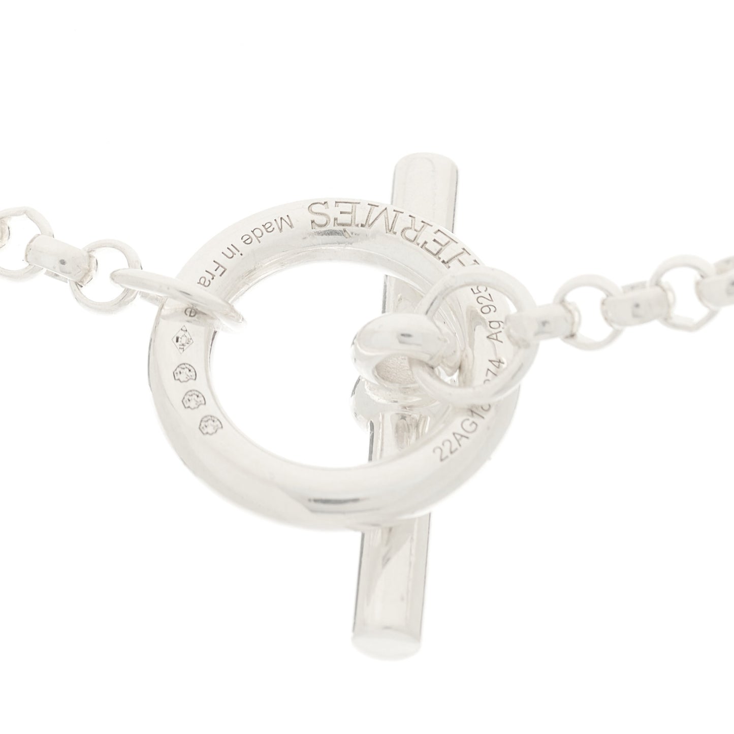 Sterling Silver GM Chaine D'Ancre Echainee Pendant Necklace