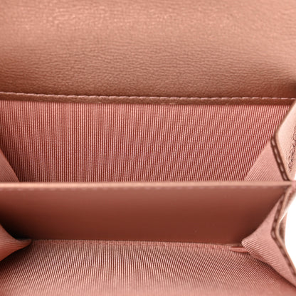 Chanel Metallic Calfskin Quilted Reissue Flap Card Holder Wallet Copper Pink 5 of 8