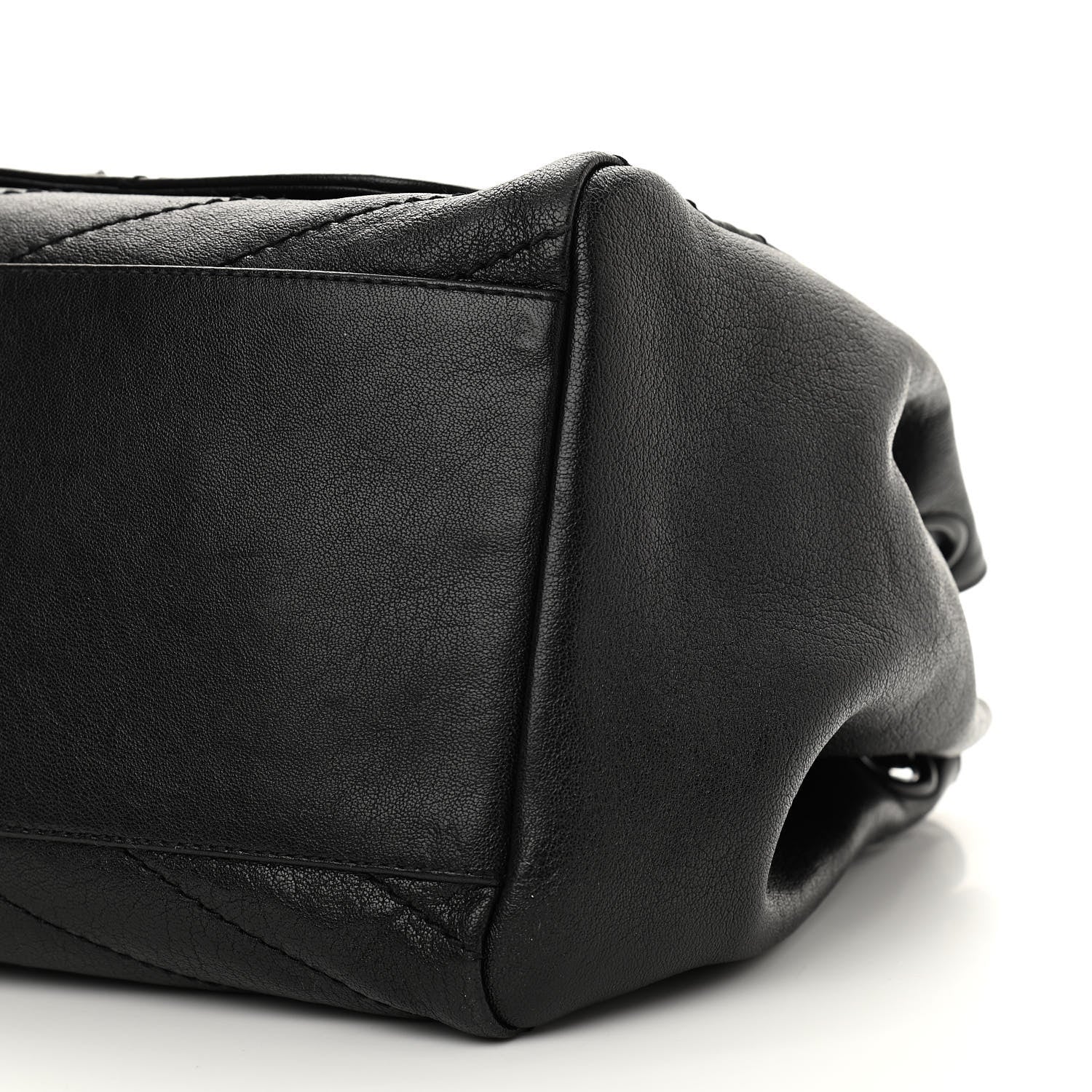 Saint Laurent Vintage Lambskin Chevron Monogram Medium Nolita Black 10 of 12