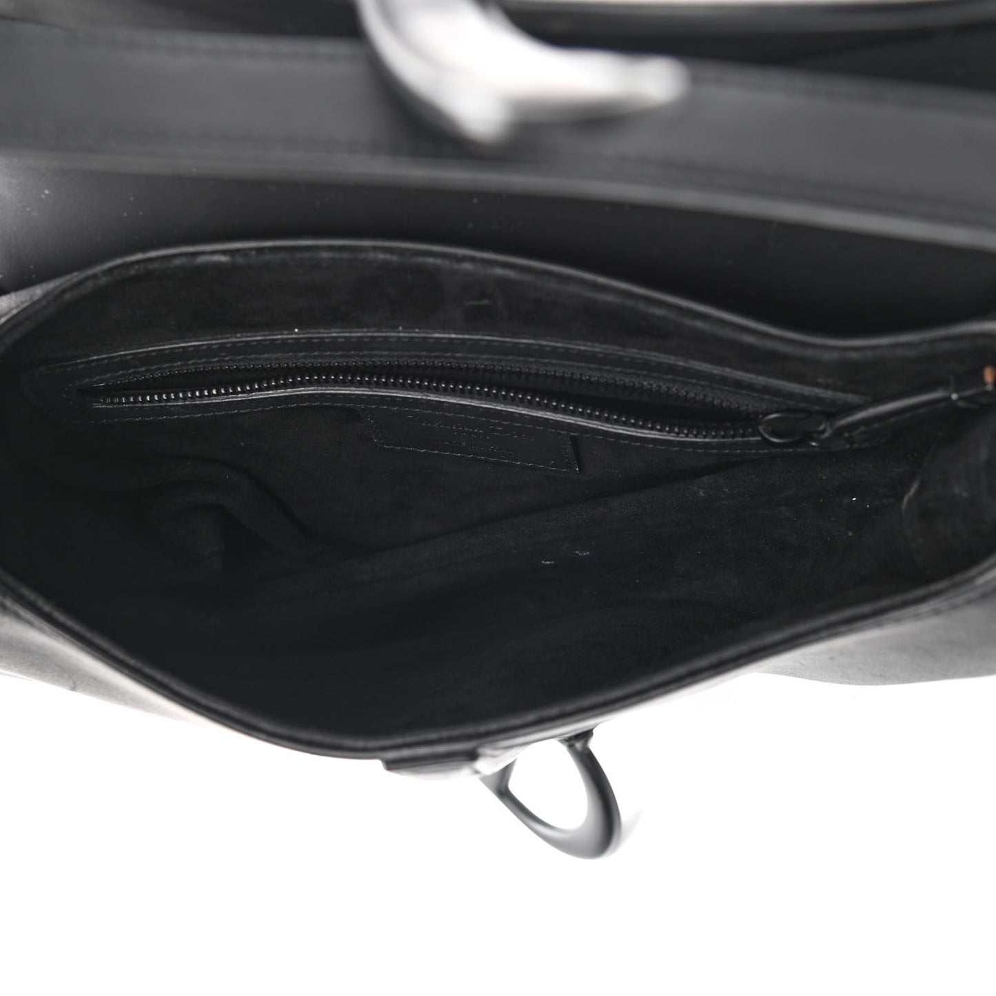 Ultra Matte Calfskin Saddle Bag Black