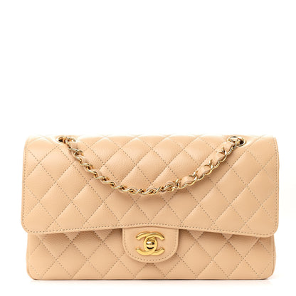 Chanel Caviar Quilted Medium Double Flap Beige 1 of 10