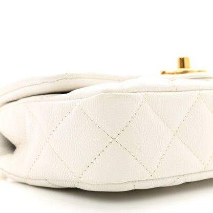Chanel Caviar Quilted Mini Sweetheart Rectangular Flap White 9 of 10