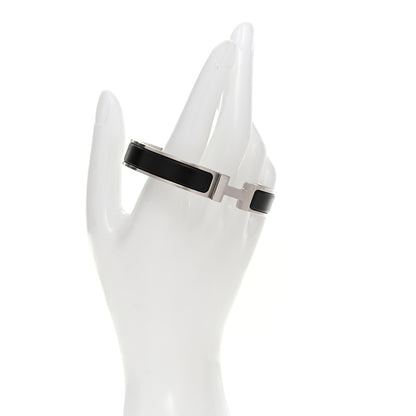 Hermes Matte Enamel Narrow Clic Clac HH Bracelet Black 2 of 5