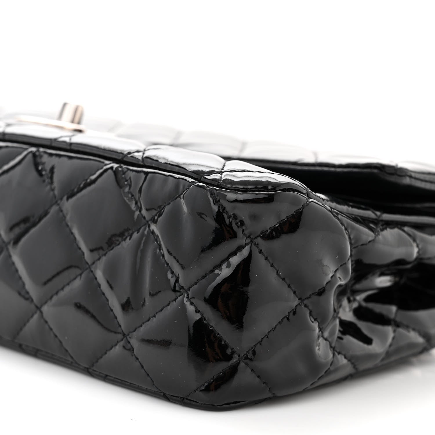 Chanel Patent Quilted Medium Double Flap Black 10 of 10