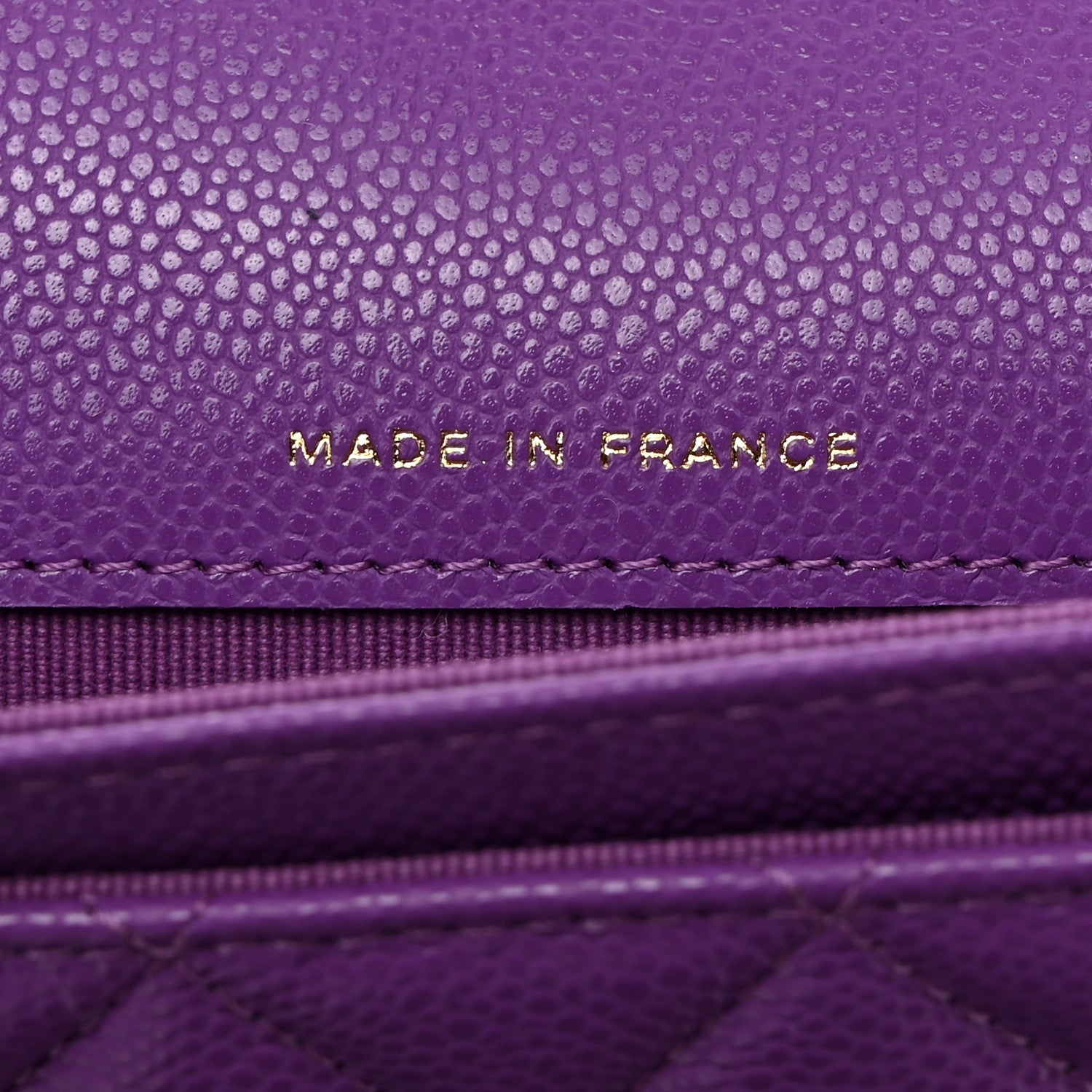 Chanel Caviar Quilted Flap Card Holder Wallet Purple 6 of 9