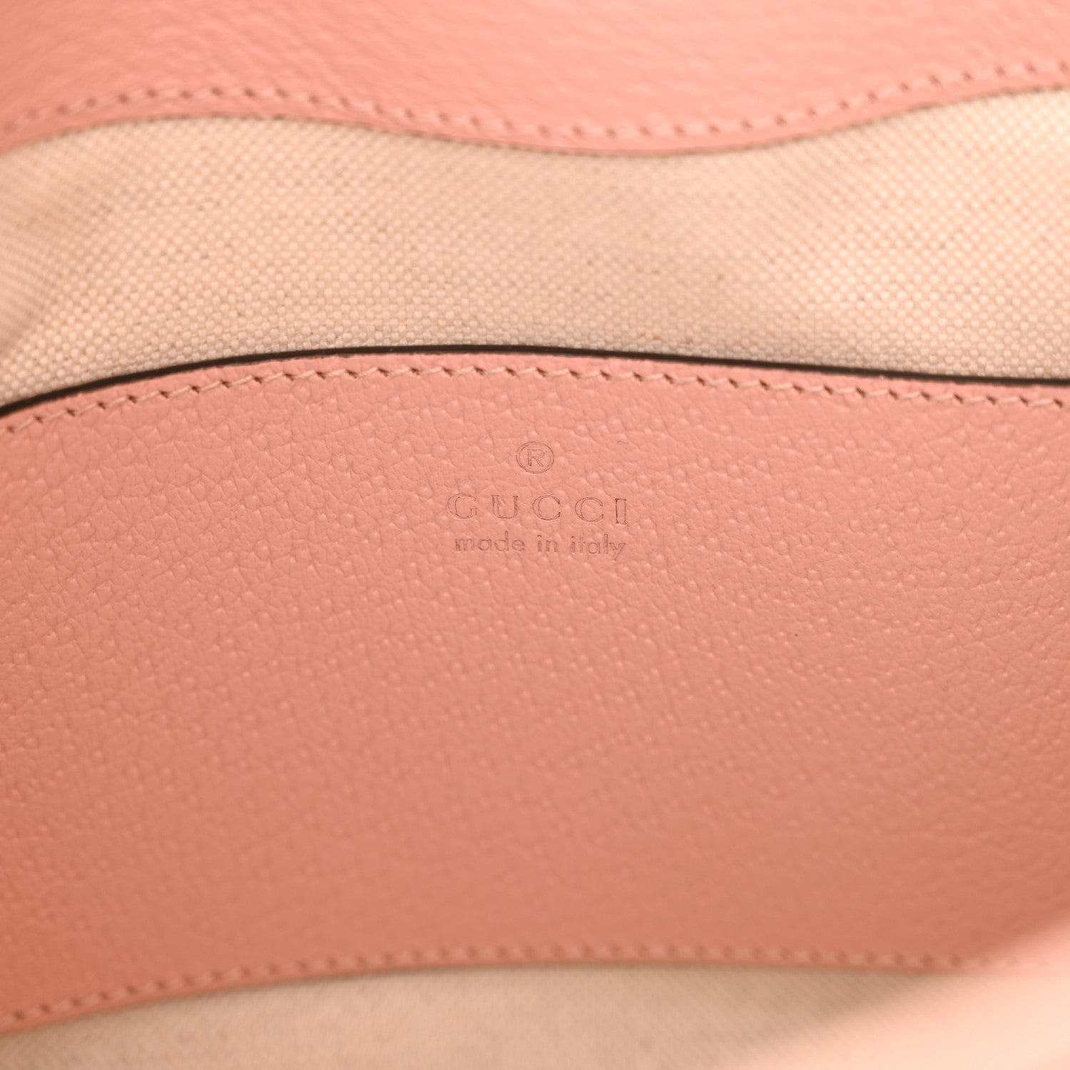 Gucci GG Supreme Monogram Textured Dollar Calfskin Web Small Ophidia Bucket Shoulder Bag Rose Pink 6 of 10