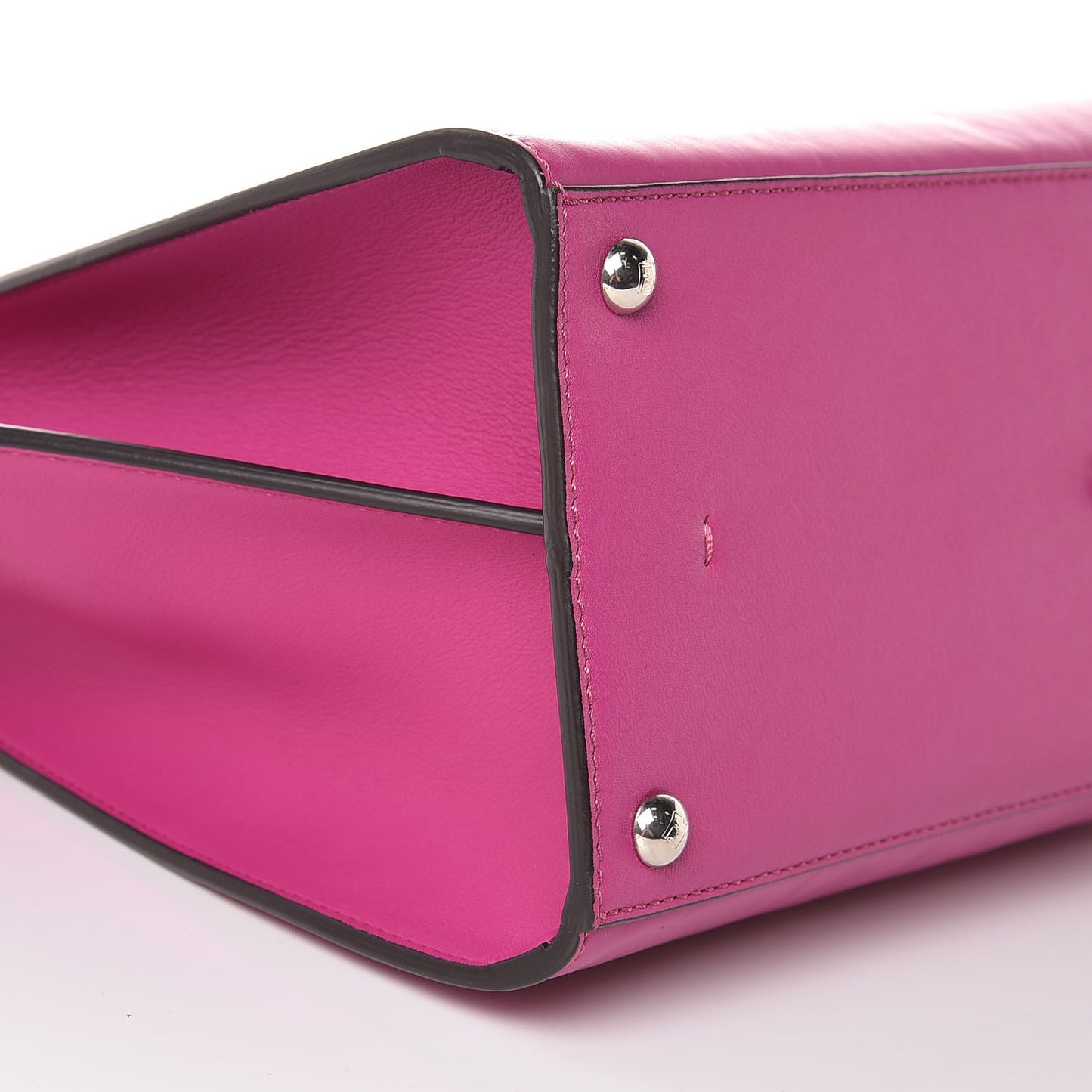 Vitello Dolce Shiny Nappa Petite 3Jours Tote Magenta Carbone