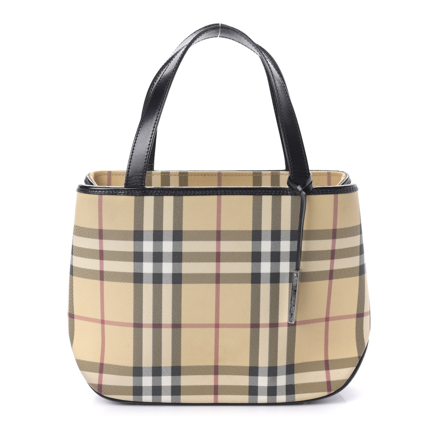 House Check Small Tote Black