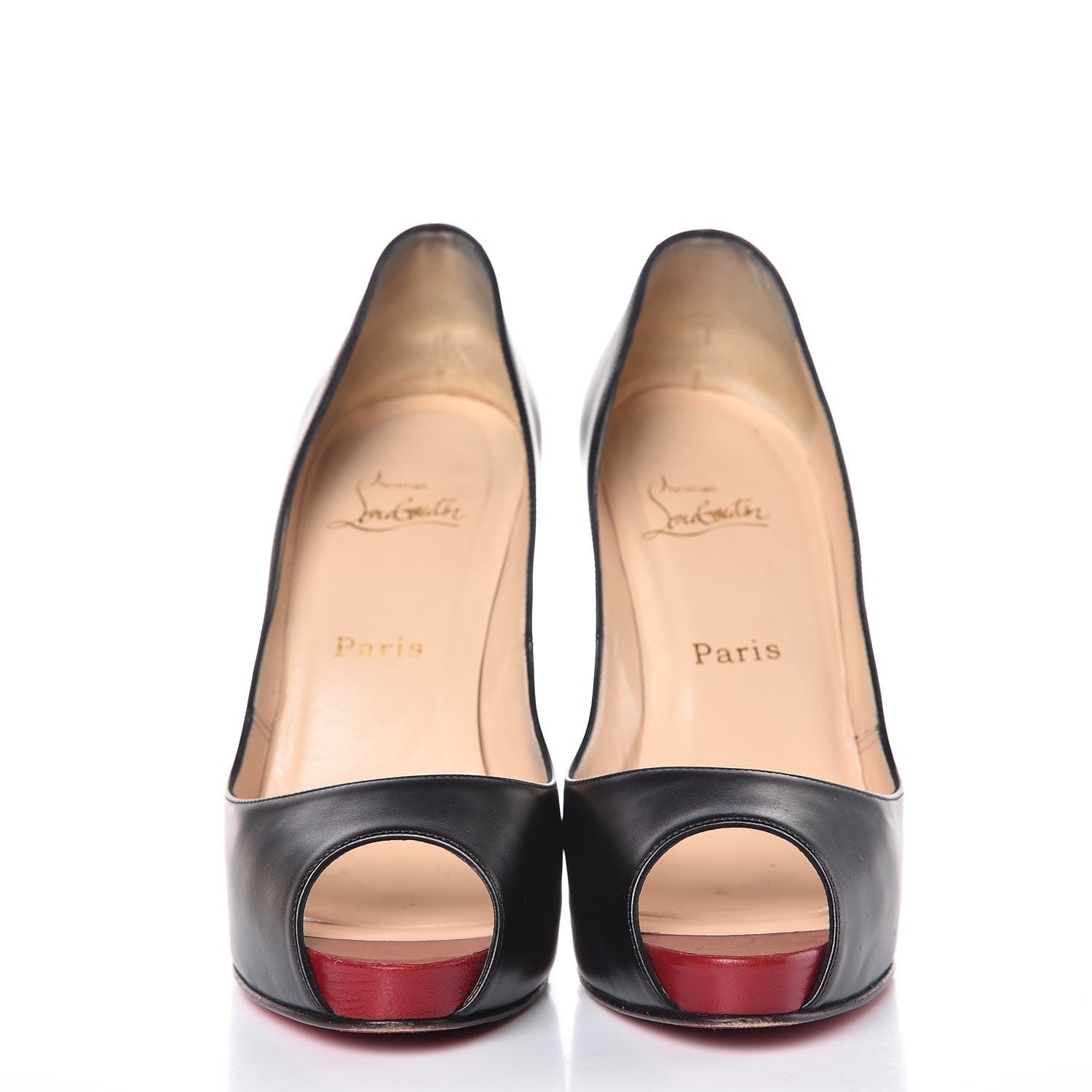Christian Louboutin Kid Very Prive 120 Pumps 40 Black Red 2 of 12