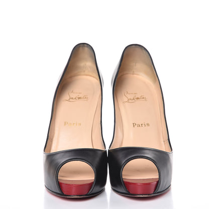 Christian Louboutin Kid Very Prive 120 Pumps 40 Black Red 2 of 12