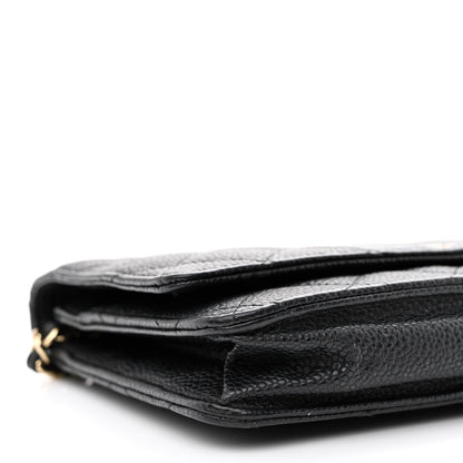 Chanel Caviar Quilted Wallet on Chain WOC Black 10 of 12