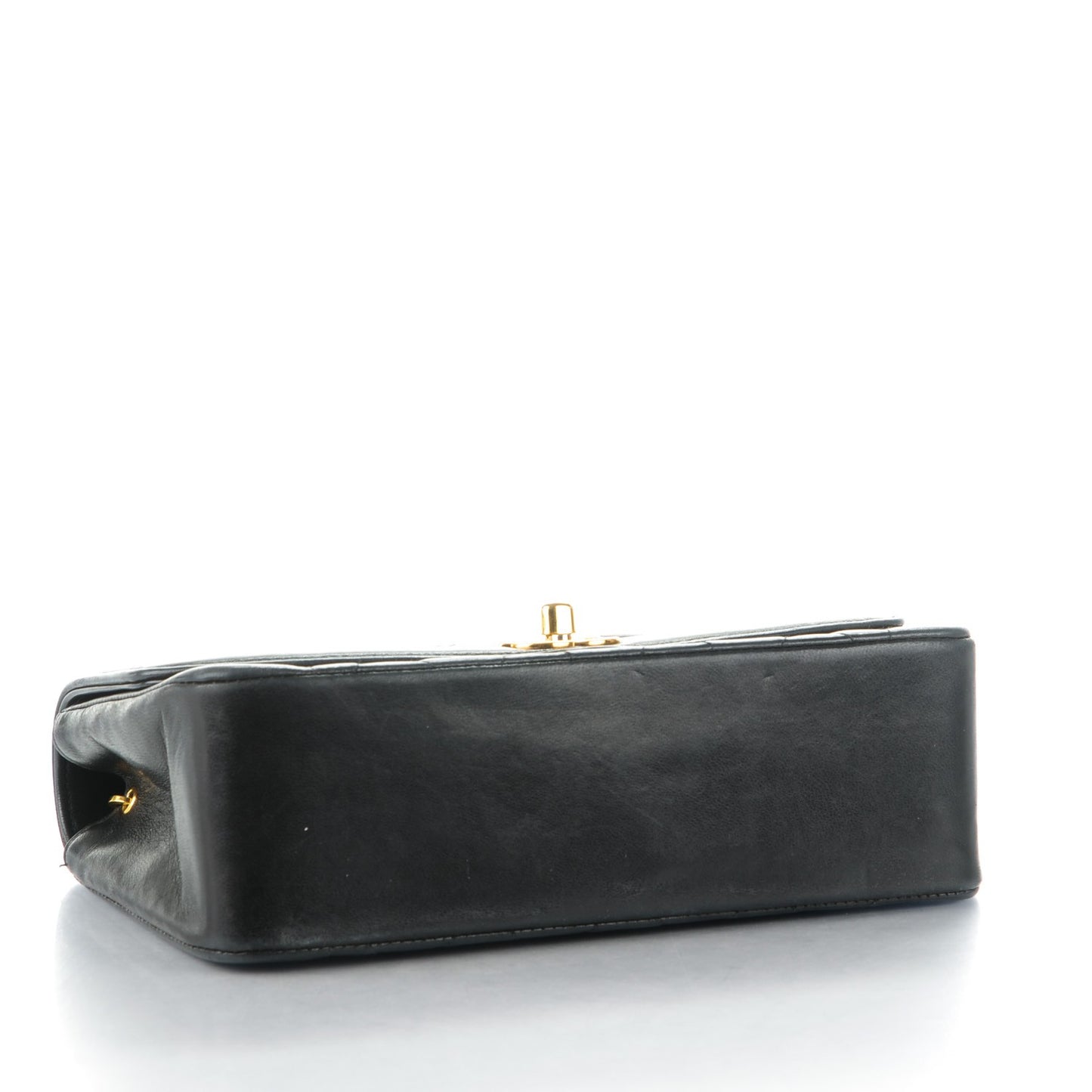 Lambskin Quilted Small Single Flap Black