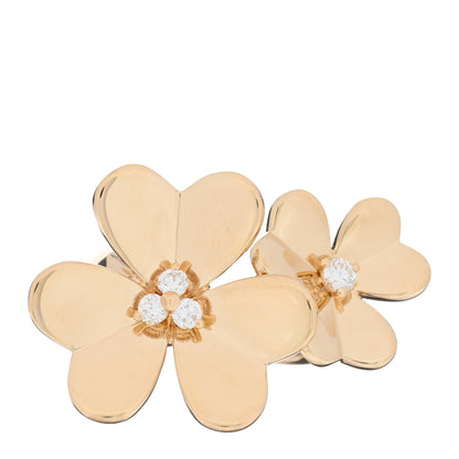 Van Cleef & Arpels 18K Yellow Gold Diamond Frivole Between The Finger Ring 55 7.25 1 of 5
