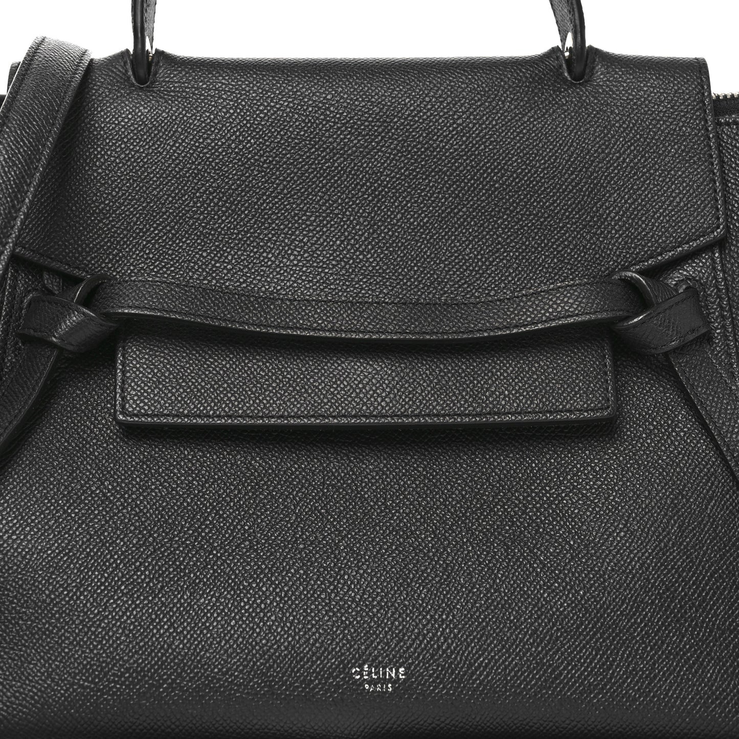 Grained Calfskin Micro Belt Bag Grey