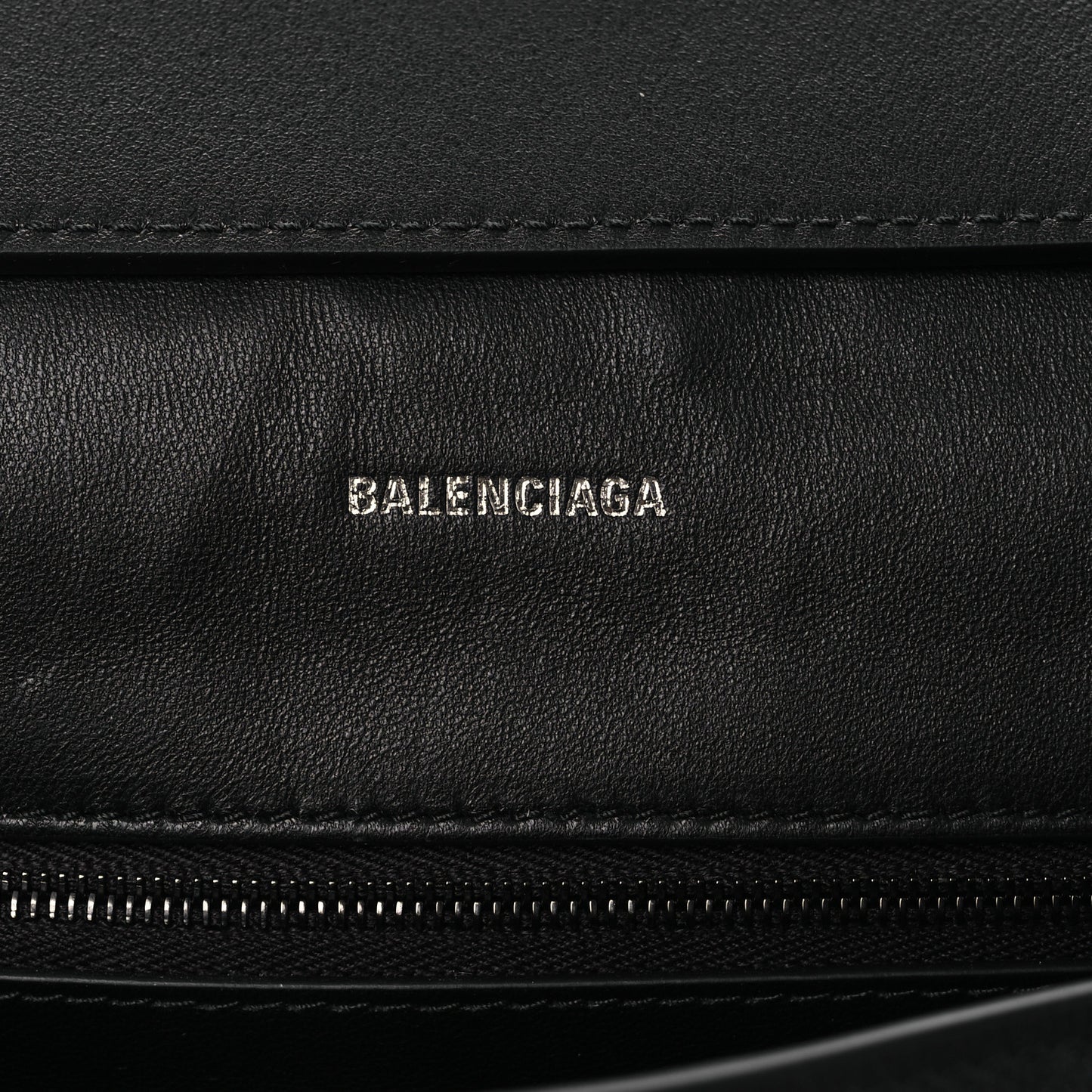 Semi Shiny Smooth Calfskin Monochrome M Downtown Shoulder Bag Black