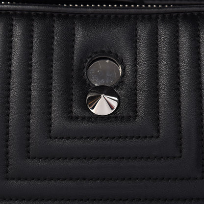 Fendi Shiny Nappa Trapuntata Small DotCom Click Top Handle Chain Satchel Black 10 of 13