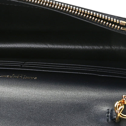 Saint Laurent Smooth Calfskin Classic Monogram Kate Tassel Chain Wallet Black 5 of 11