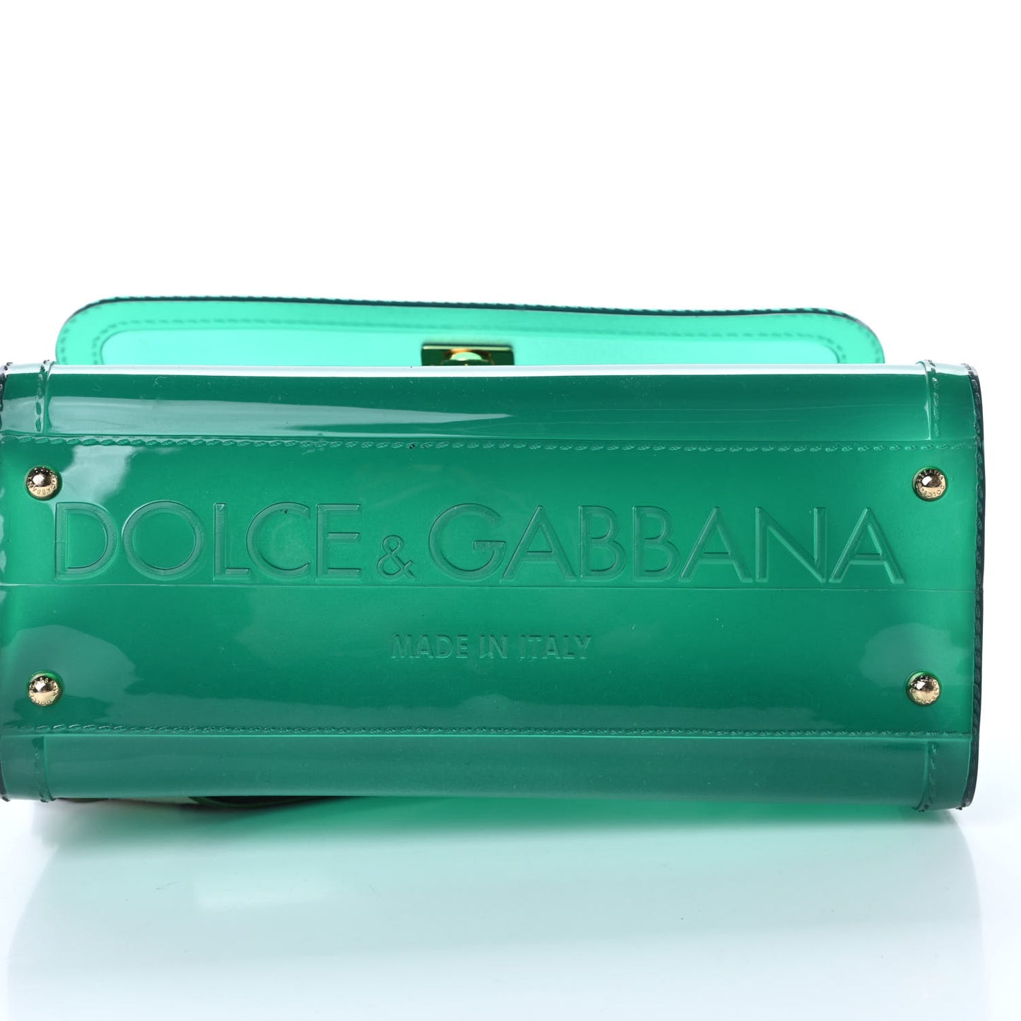 Rubber Semi Transparent Miss Sicily Satchel Verde