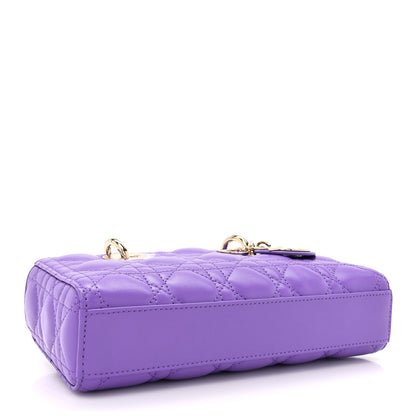 Christian Dior Lambskin Cannage Small Lady D-Joy Purple 4 of 10