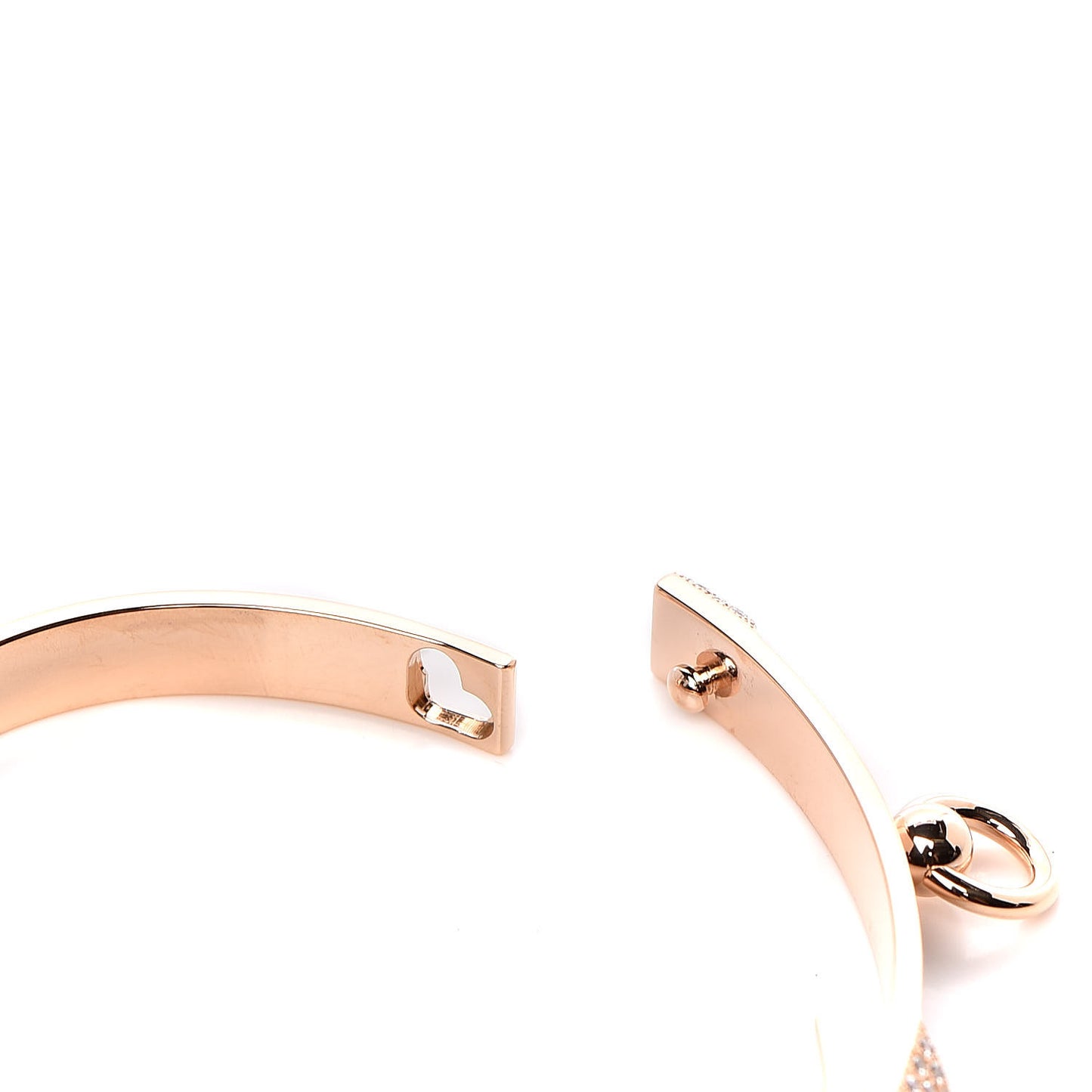 18K Rose Gold Diamond PM Collier De Chien Bracelet SH