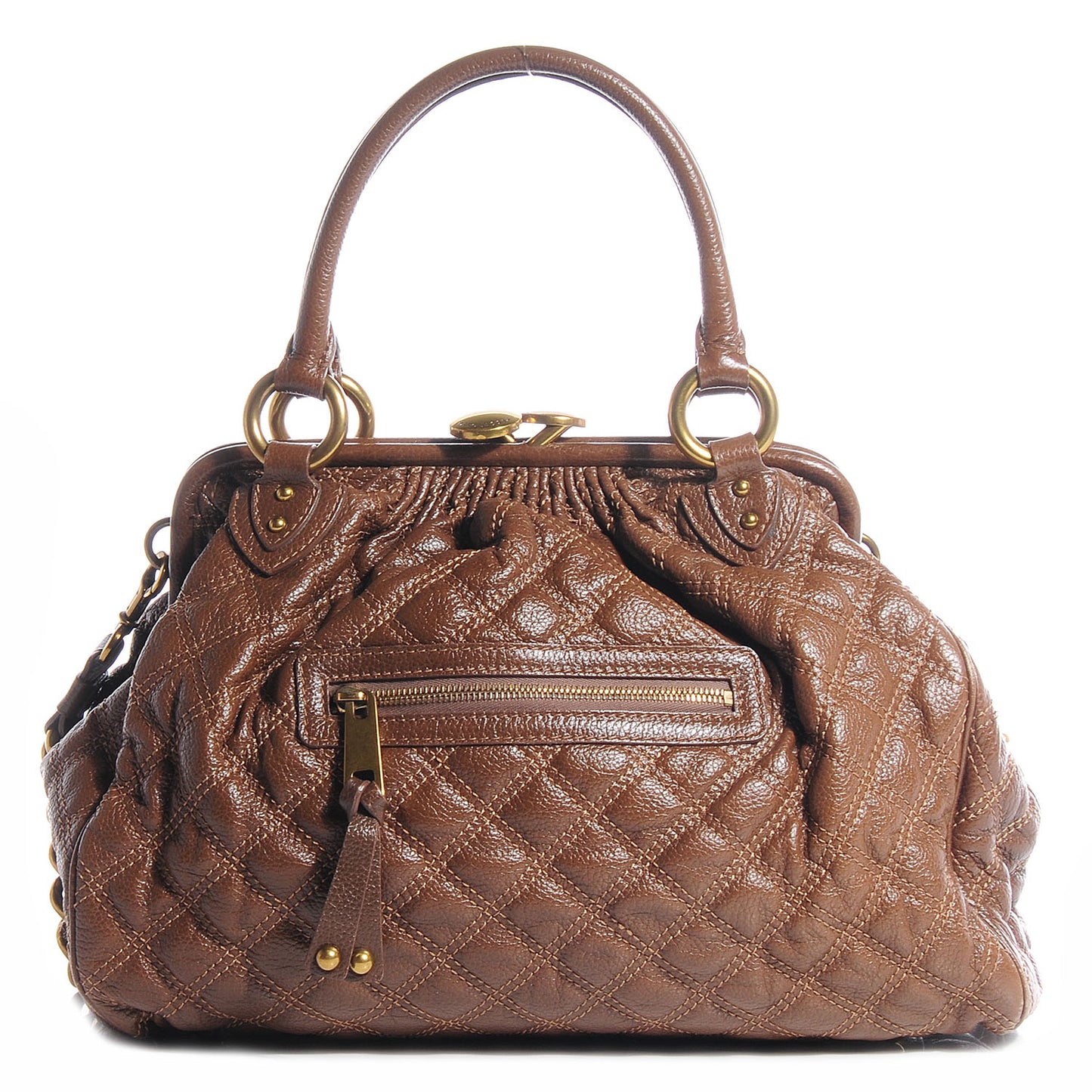 Quilted Leather Stam Brown