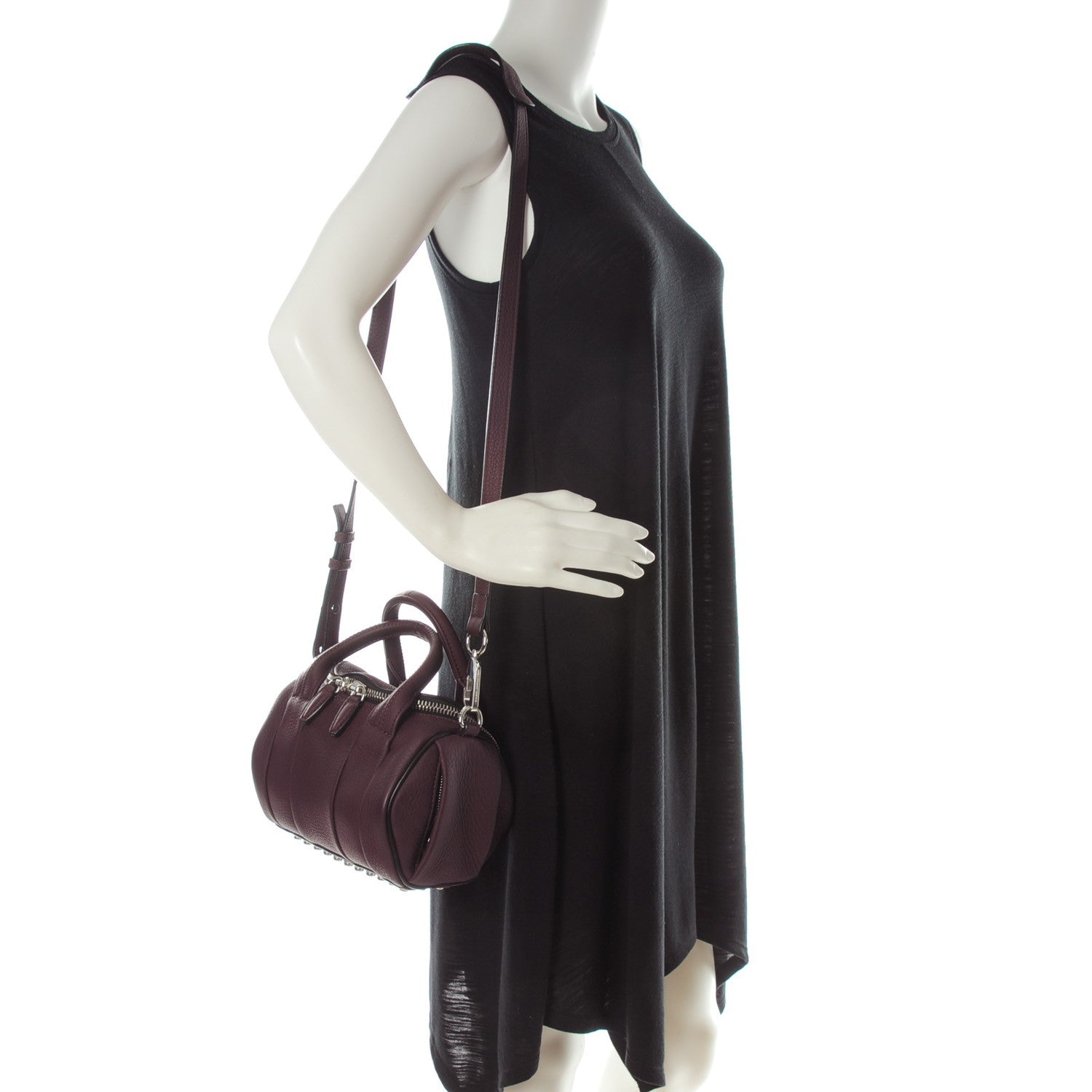Alexander Wang Pebbled Calfskin Mini Rockie Matte Oxblood 2 of 7