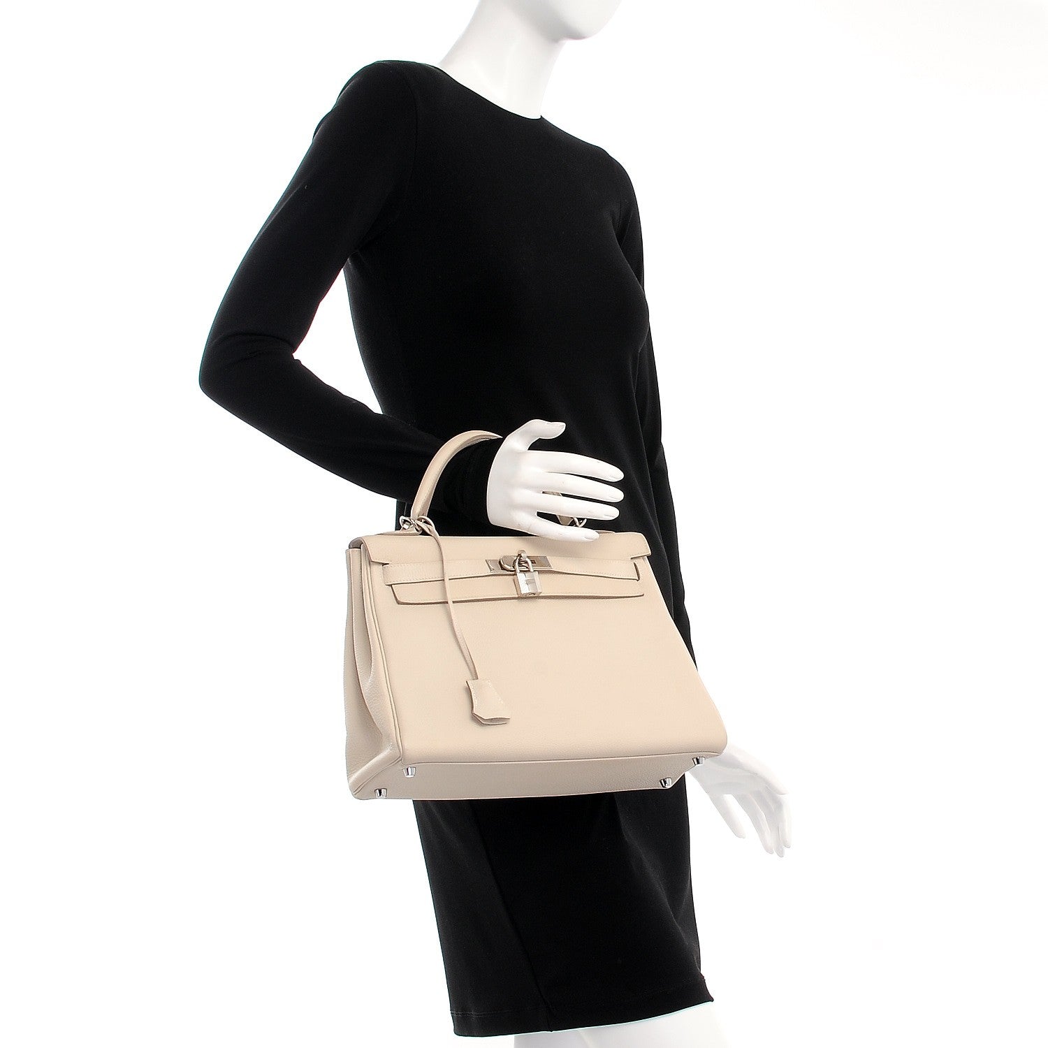 Hermes Togo Kelly Retourne 32 Craie 3 of 29