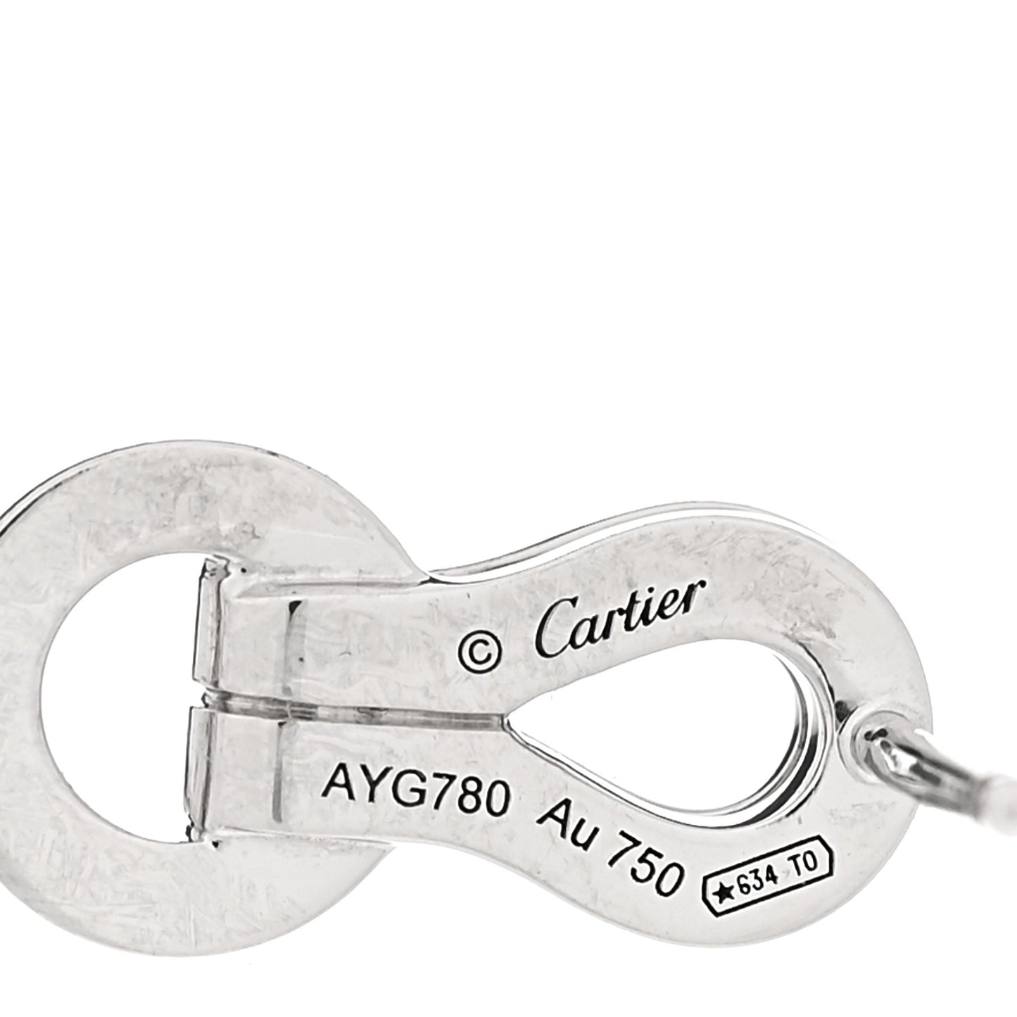 18K White Gold Diamond Agrafe Earrings