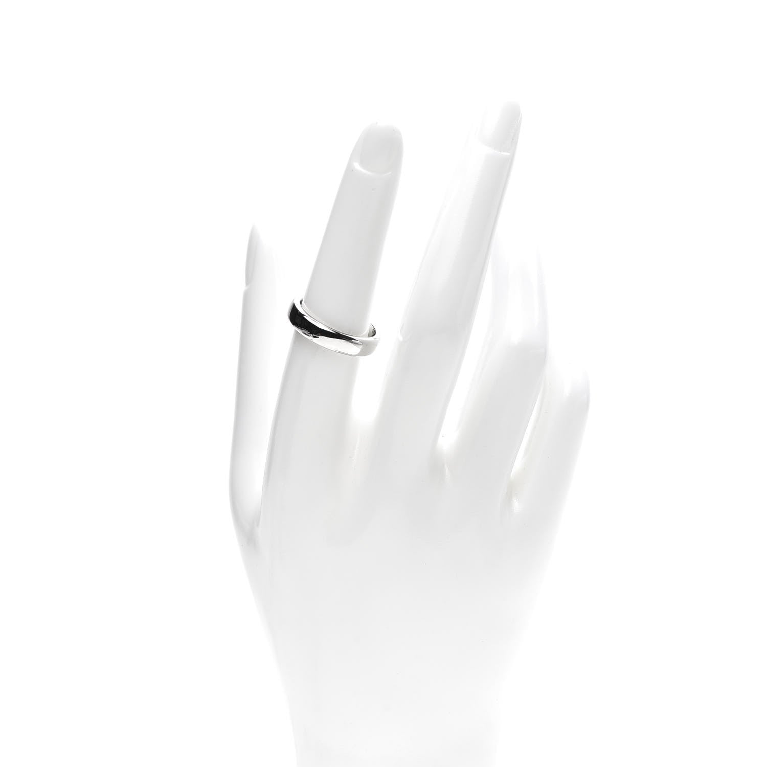 Tiffany Platinum 4.5mm Classic Wedding Band Ring 56 7.5 2 of 4