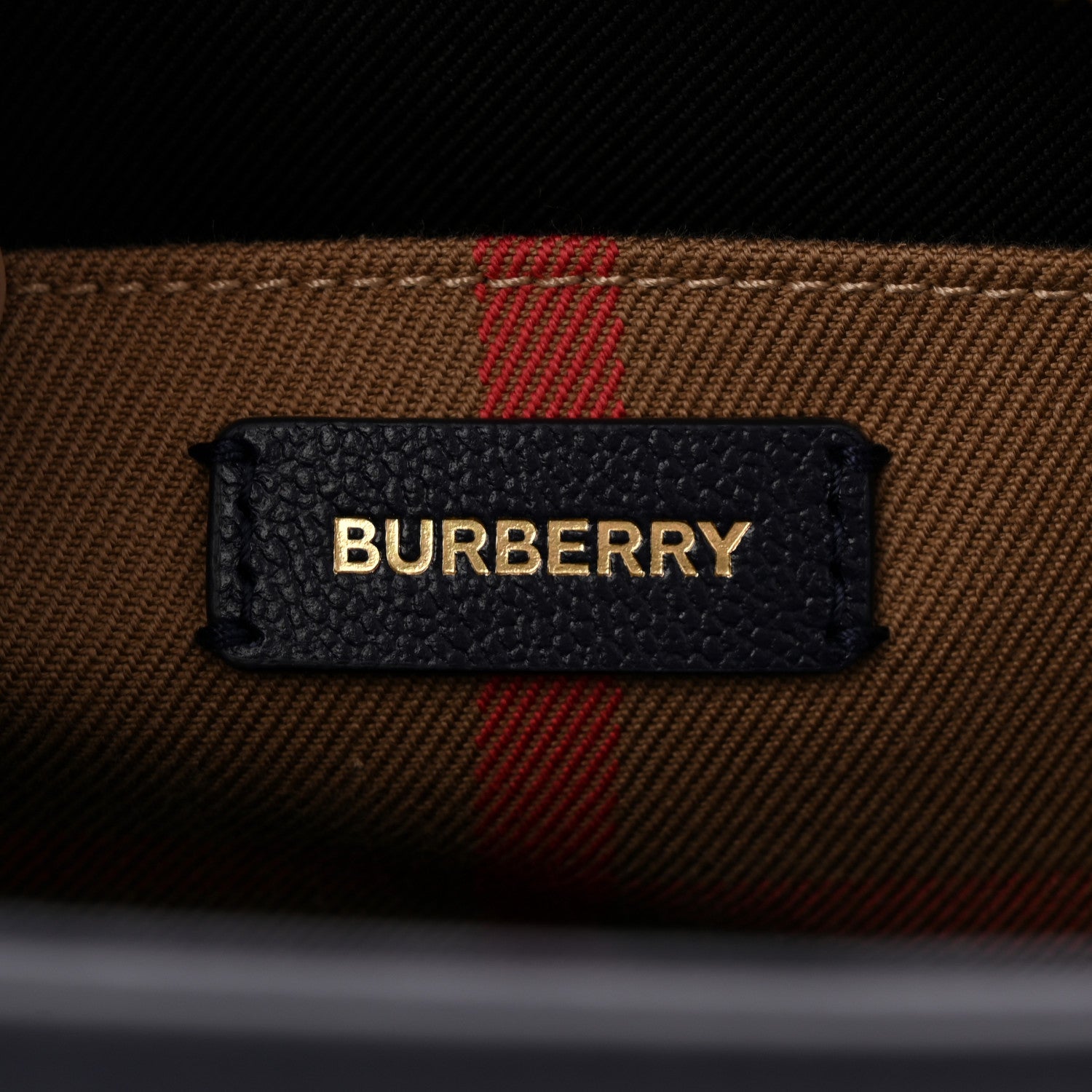 Burberry Calfskin Mega Check Small Banwell Tote Dark Canvas Blue 6 of 9