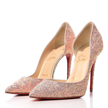 Christian Louboutin Glitter Givre Pigalle Follies 100 Pumps 37 Jupon Pink 3 of 8