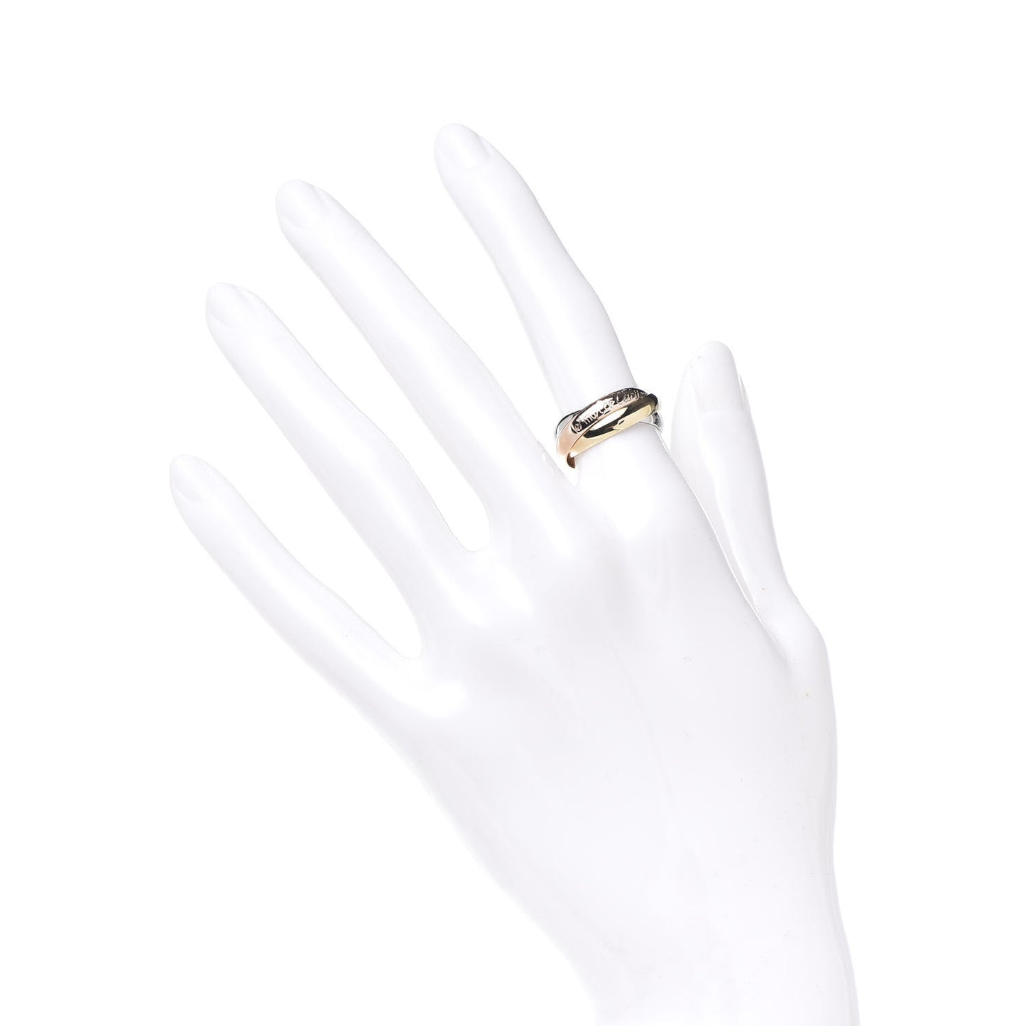 18K Pink Yellow White Gold Classic Les Must De Trinity Ring 49 4.75
