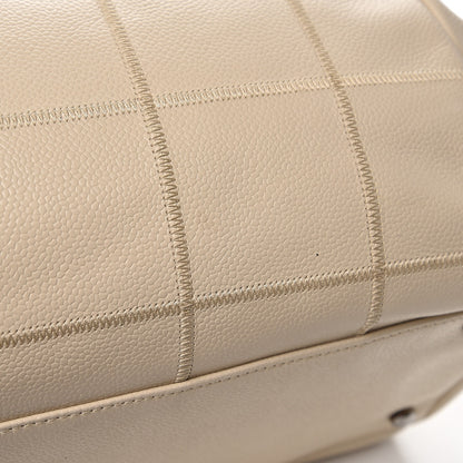 Chanel Caviar Square Stitched Large Tote Beige 20 of 26
