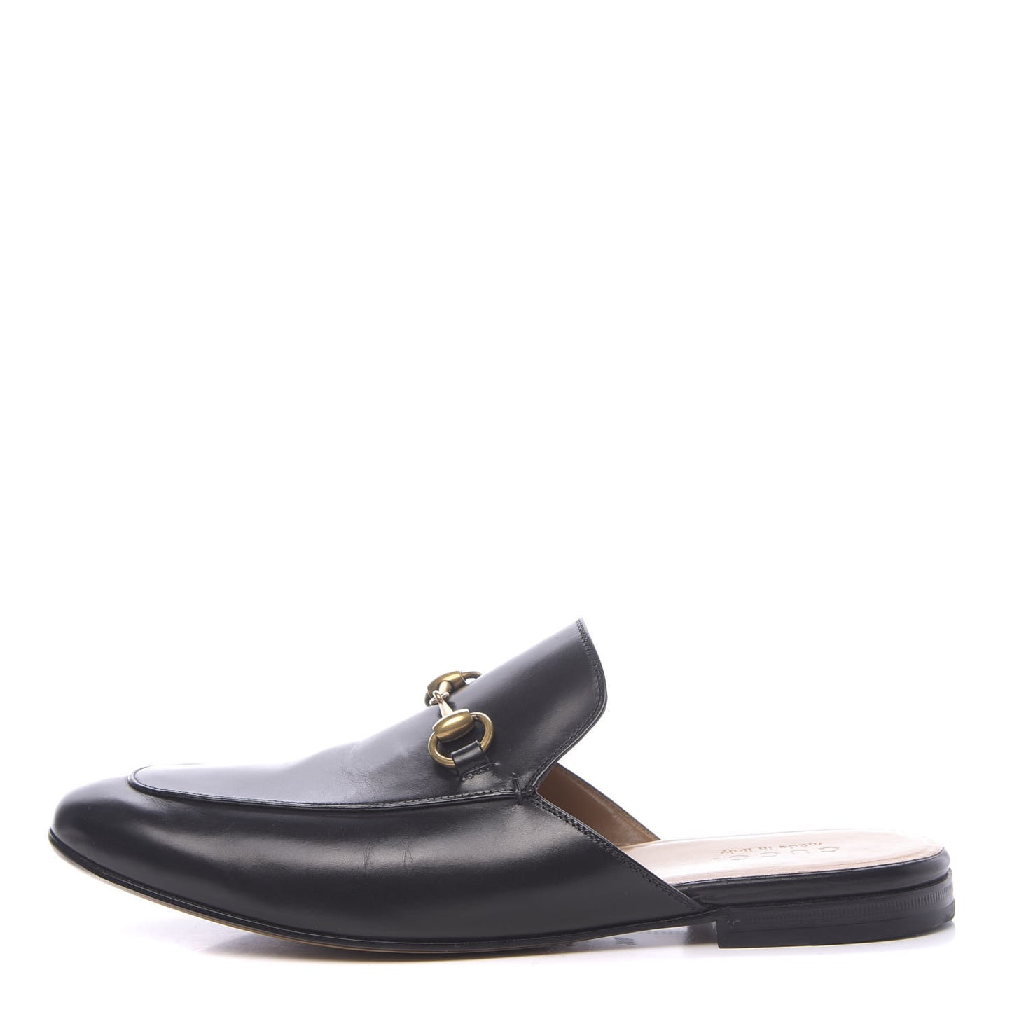 Calfskin Mens Princetown Slippers 8.5 Black