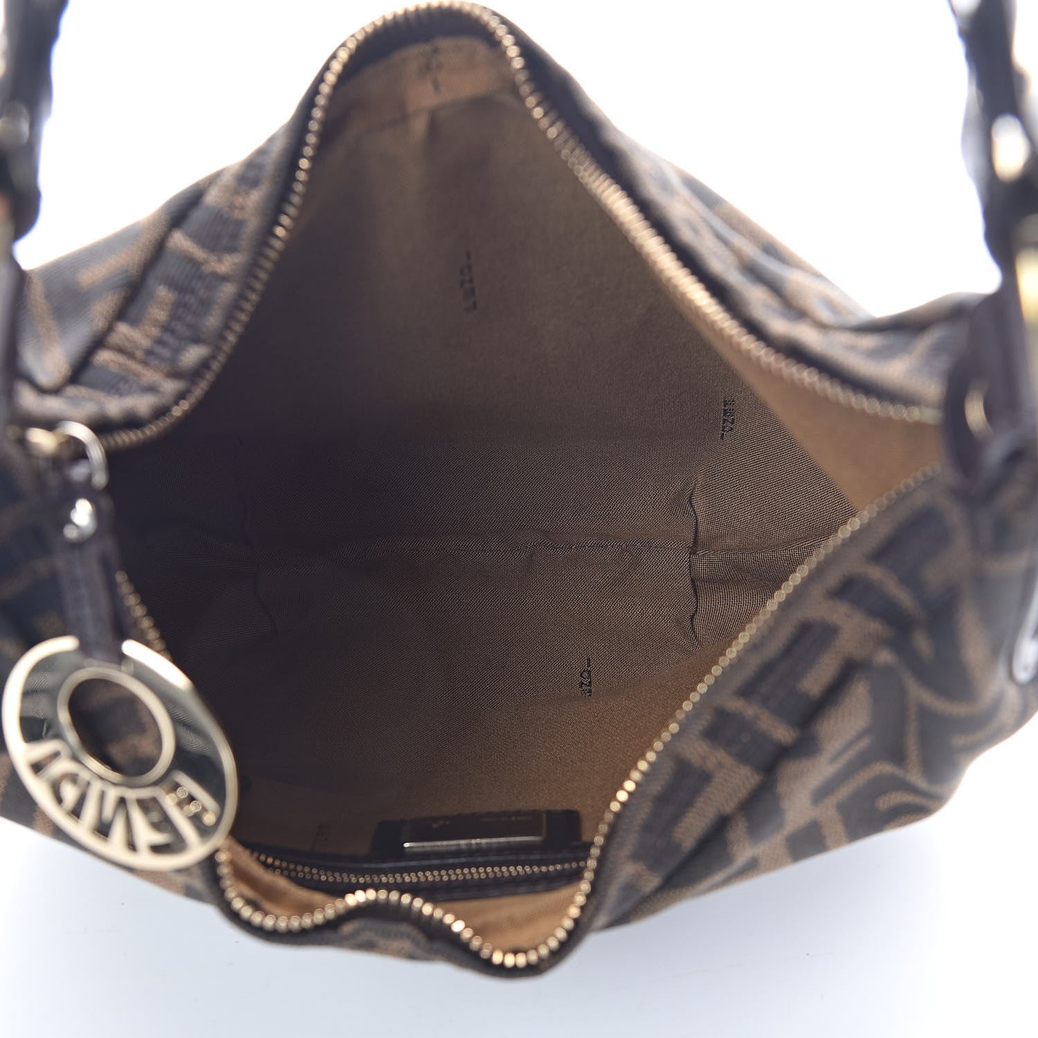Fendi Zucca Cuoio Lucido Small Chef Hobo Tobacco Moro 5 of 9
