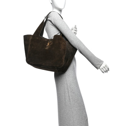 Saint Laurent Suede Bea Tote Bark Brown 2 of 11