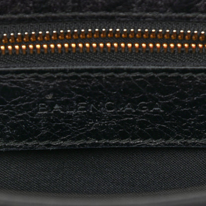 Balenciaga Agneau Giant 12 Gold Hardware Envelope Strap Clutch Black 6 of 12