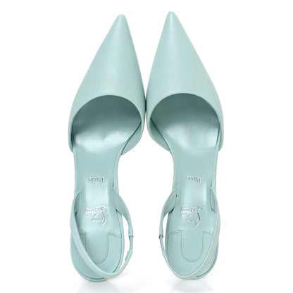 Christian Louboutin Nappa Apostropha 80 Slingback Pumps 38.5 Iceberg 2 of 10