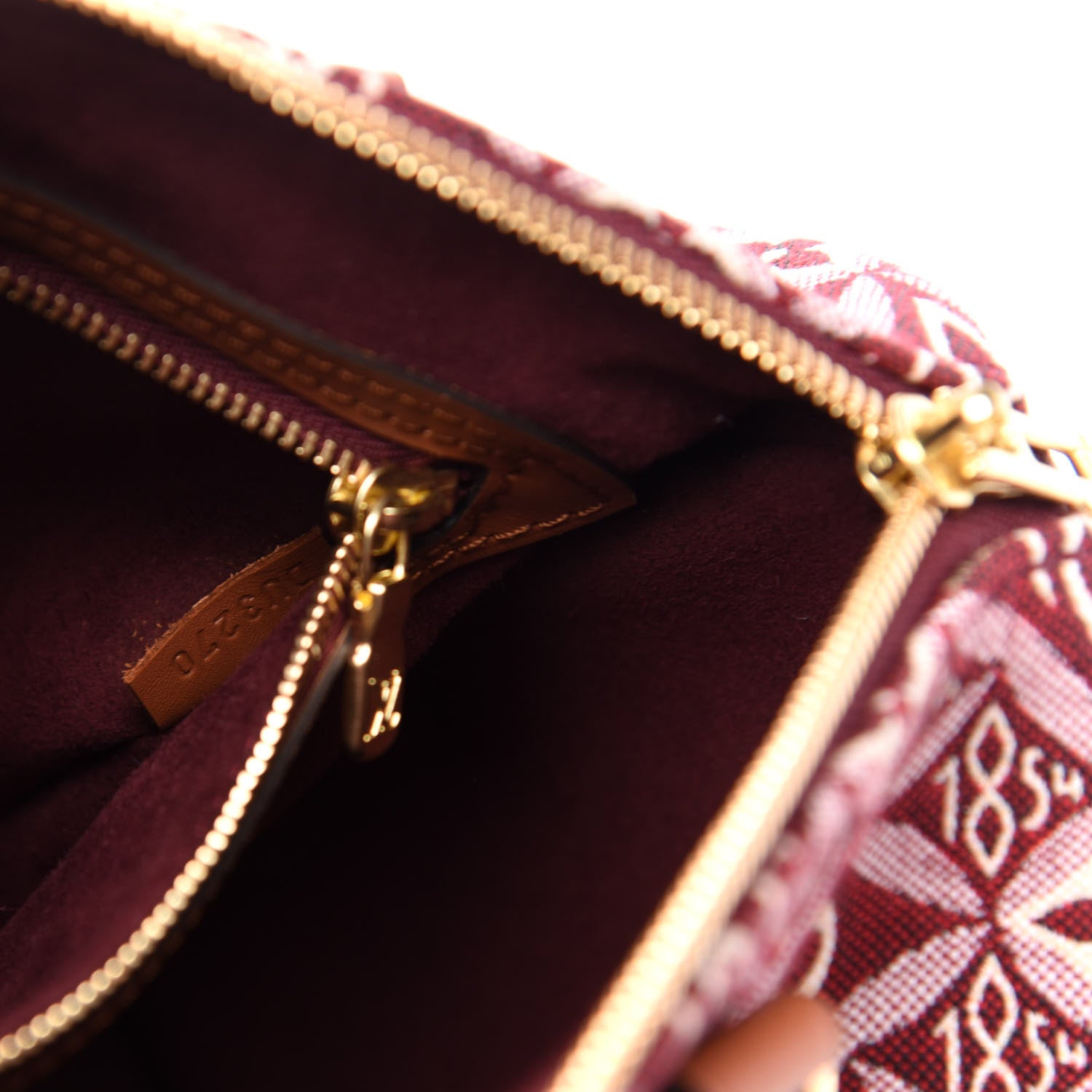 Louis Vuitton Jacquard Since 1854 Speedy Bandouliere 25 Bordeaux 9 of 13