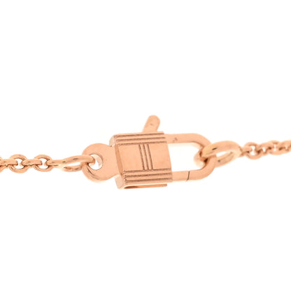 Hermes 18K Rose Gold Diamond Kelly Amulettes Pendant Necklace 4 of 6