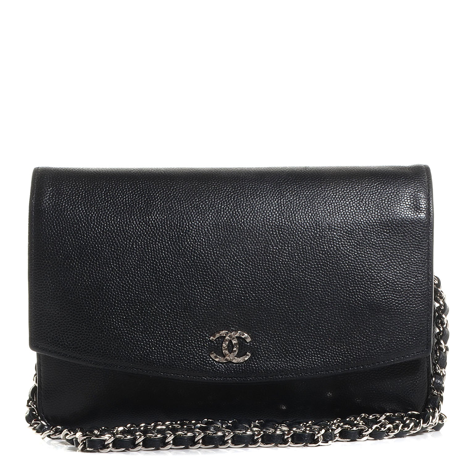 Chanel Caviar Sevruga Wallet On Chain WOC Black 1 of 9